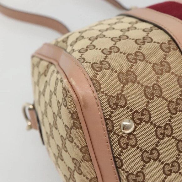 GUCCI GG Canvas Hand Bag 2way Beige Gold 247205 Auth BA5153 - Picture 5 of 16